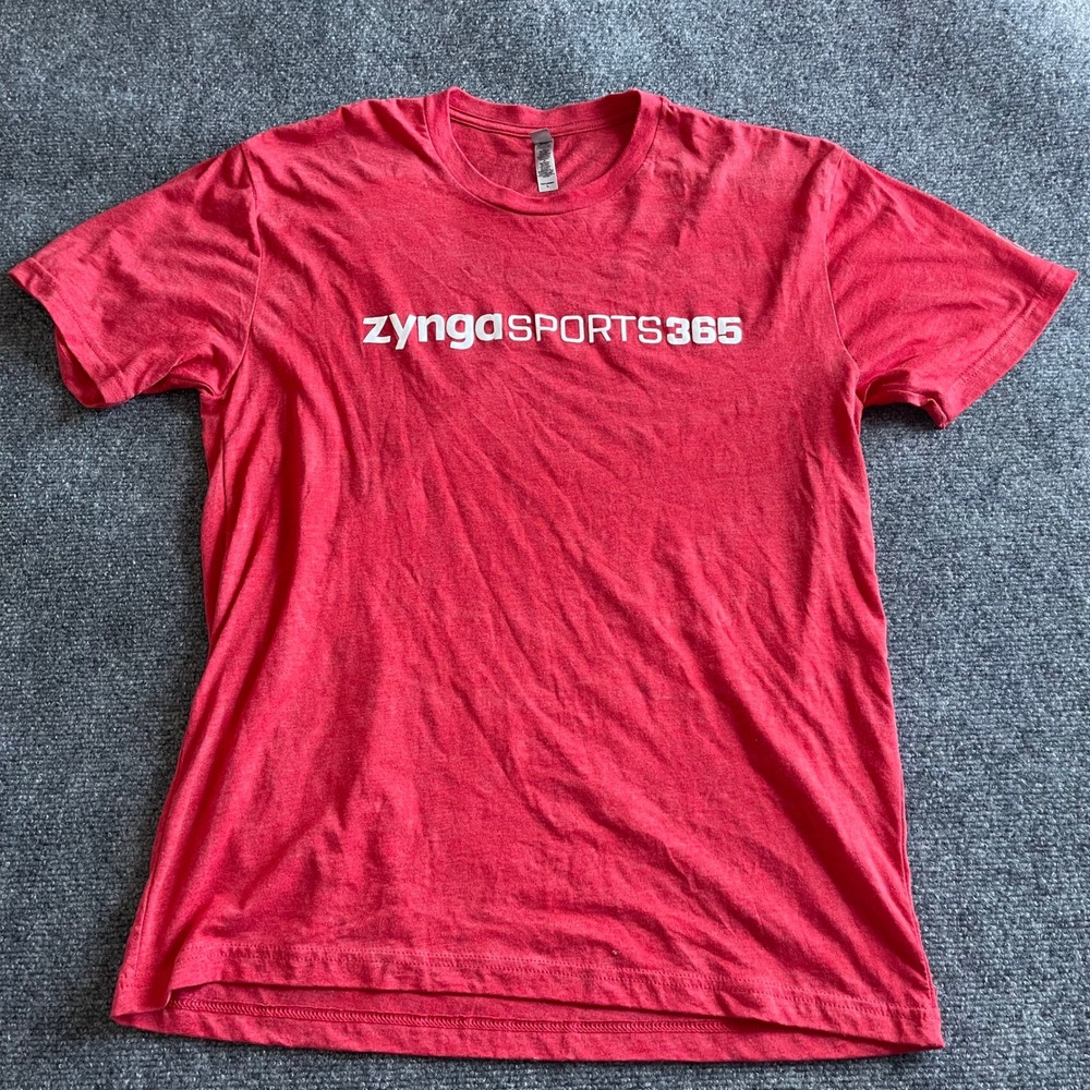 Next‎ Level Zynga Sports 365 Mens T-Shirt L Red Every Day Is Gameday Graphic Tee